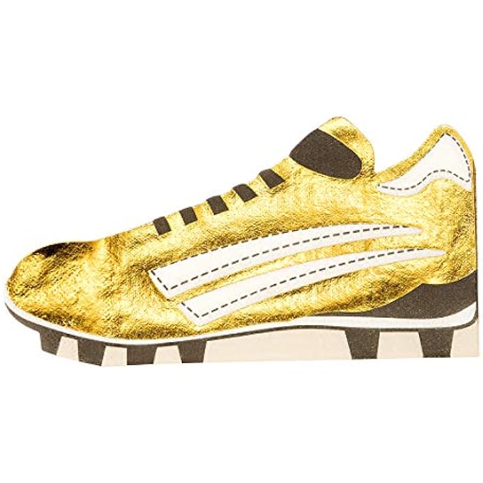 PARTY CHAMPIONS FOOTBALL BOOT SHAPED PAPER NAPKINS 8-PIECE - Image 3